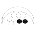 Miniatyrbillede 2 af 5: 2 stk. Universal CNC Billet Aluminium Racing Bonnet Hood Pin Latch Lock Udseende Kit Sort