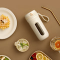 Miniatyrbild 5 av 7: Portabel Smoothie Blender, 414 ml Högt Borosilikatglas, Ergonomisk Design, Uppladdningsbar USB, BPA-fritt Material, Perfekt För Träningsentusiaster