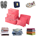Miniatyrbillede 4 af 5: Rejsetaske opbevaringspose 6-delt sæt, multi-farvet quilt opbevaringssuitcase