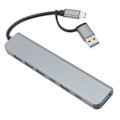 Pikkukuva 2 / 5: USB 3.0 USB C -keskitin 7-in-1 USB C -keskitin 5 USB 3.0 2 USB C -portti 7-in-1 moniporttisovitin Windows OS X -käyttöjärjestelmälle