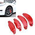 Miniatyrbilde 1 av 8: 4 stk Deksel for Bremsekaliper i Aluminium Legering, Skivebrems Kaliperbeskytter, Erstatning for Tesla Model 3 18 tommer 19 tommer Hjulnav Rød