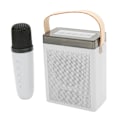 Miniatyrbilde 2 av 5: Karaoke-maskin Multifunksjon RGB-belysning Bærbar Bluetooth-høyttaler med 2 trådløse mikrofoner for voksne og barn