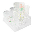 Miniatyrbild 1 av 5: Klar akryl displayställ 3-nivåers ställ displayställ kök badrum förvaringsställ transparent färg