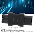 Miniatyrbild 7 av 8: IEC320 C8 till IEC320 C5 Konverter 10A 250V 2.5A 250V Strömkabeladapter för Laptopströmadapter UPS Server 4st