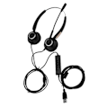 Miniatyrbilde 2 av 8: Lettvekts USB-headset for kundesenter med støydemping og mikrofon