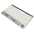 Miniatyrbilde 2 av 5: 10in Transparent Trådløst Bluetooth-tastatur Multi Device Connect Bakgrunnsbelysning Ultra Tynt Tablet-tastatur for Bærbare Telefoner