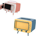 Miniatyrbilde 1 av 5: 2 i 1 Hjemme-TV-formet telefonholder vevboks  Skrivebords serviettholder etui mobiltelefon visningsbrakett stueinnredning