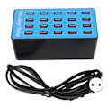 Miniatyrbilde 1 av 5: WLXA5+ 100W 20 Port USB Hub Lader Vegglader Strømadapter Hurtigladestasjon 100240V(EU-plugg)