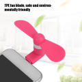 Miniatyrbild 3 av 5: Bärbar handhållen Micro USB liten fläkt Ultra tyst USB-fläkt för Android OTG-smartphones (rosröd)