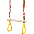 Miniatyrbild 1 av 8: Gymnastikringar, material av industriell styrka för Ninja Warrior-tillbehör, gungstång med automatiska karbinhakar för inomhuslekplats