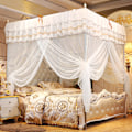 Miniatyrbillede 5 af 5: Luksus Princess Fire Corner Post Bed Curtain Canopy Netting Myggenet Sengetøj (M)