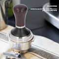 Miniatyrbild 8 av 8: Kaffepress i rostfritt stål, justerbar höjd espressopress, platt bas för jämnt tryck och extraktion, lämplig för hemmakontor eller som gåva