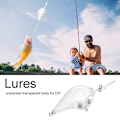Miniatyrbilde 2 av 5: 10 stk tomme crankbaits ubehandlede harde agn fiske lokker takle DIY tilbehør