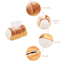 Miniatyrbild 3 av 5: Simulerad Toast Servettbehållare Plysch Bröd Pappershållare Servettbehållare För Hem Bil Café(25*15*15cm)
