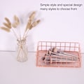 Miniatyrbillede 2 af 5: Rose Gold Jern Opbevaringskurv Opbevaringsboks Opbevaringshylde Skrivebordsdekorationer Kosmetisk Kontor Organiseringskurv