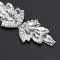 Miniatyrbillede 1 af 5: 1yd krystal trim dekorativ sy håndværk kunstig diamant kæde applikation bælte til bryllup dekoration3cm hvid