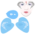Pikkukuva 4 / 6: 7styles/set Uudelleenkäytettävä kasvomaalaus Stencil Body Painting Template Flower Butterfly Facial Design