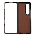 Miniatyrbild 7 av 8: Fällbar telefonfodral för Samsung Galaxy Z Fold 4 Nano Galvaniserat läder Stjärnmönster Anti Scratch Telefonskyddsfodral Grå