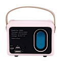 Miniatyrbild 3 av 5: Retro Bluetooth-högtalare kraftfull subwoofer-effekt bärbar mini utomhushögtalare rosa