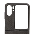 Miniatyrbillede 3 af 8: Kulfiber tekstur foldbar telefonbeskyttelse etui mobiltelefon beskyttelsesdæksel til Oppo Find N2 Flip sort
