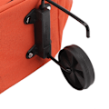 Miniatyrbillede 3 af 5: Bærbar indkøbsvogn sammenklappelig taske stor kapacitet lynlås design med hjul til camping orange