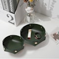 Miniatyrbilde 5 av 5: Valet Tray Desktop Oppbevaringsarrangør, Lær Watch Box Lommebok Mynt Endring Nøkkel Catchall Brett
