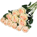 Miniatyrbillede 1 af 5: Kunstige Blomster Roser, 12 stk. Real Touch Falske Skumroser til