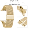 Miniatyrbild 2 av 5: Kompatibel för Apple Watch Band 38-40mm /42-44mm, Rostfritt stål Loop Spänne Metallrem Armband Loop Replacement Band för Iwatch Series 4, Series
