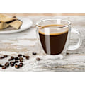 Miniatyrbild 2 av 5: Utsökta Dubbelväggsisolerade Espressokoppar, Elegant Presentförpackning, Borosilikatglas Set För Två, Värme- och Kondensresistent, Lättviktsdesign