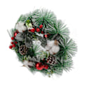 Miniatyrbild 7 av 7: Perfekt för utomhus- och inomhusbruk, dekorativ julkrans med blandade naturliga element, hållbar förbelyst design för mångsidig juldekoration,