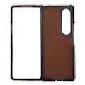 Miniatyrbild 7 av 8: Fällbar telefonfodral för Samsung Galaxy Z Fold 4 Nano Galvaniserat läder Stjärnmönster Anti Scratch Telefonskyddsfodral Svart