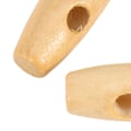 Pikkukuva 3 / 5: 50 kpl / erä Napit Puinen 2 Reikää Takki Duffeli Toggle Puu Torvi Ompele Neulonta Napit 30mm