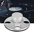 Miniatyrbilde 3 av 5: Audio platespiller i metall, platestabilisator, LP-vinylplateklemme