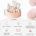 Miniatyrbillede 5 af 5: Make Up Organizer Rotatable, 360° Organizer, Badeværelse Organizer Kosmetik, Blyantsholder, Kosmetik Til Toiletbord, Soveværelse, Badeværelse