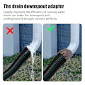Miniatyrbillede 6 af 8: Adapter til nedløbsrør i plast, drænadapter, udskiftningsadapter til nedløbsrør, konverteringsadapter, konnektor med skruer, brun, S 2x3 tommer