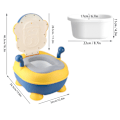 Miniatyrbillede 5 af 6: Tegneserie Abeformet Børne Pottetræning Sæder Bærbare Baby Toilet Badeværelse Forsyning Gul