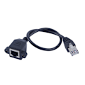 Miniatyrbilde 2 av 5: 30cm RJ45 hann til hunn skruepanelmontert LAN Ethernet nettverksforlengelseskabel