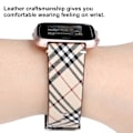 Pikkukuva 2 / 5: Yhteensopiva Fitbit Versa/Versa Lite -rannekkeiden kanssa, pehmeä nahkainen Wa