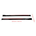Miniatyrbild 6 av 8: 8PCS Bil Karosseri Styling Sido kjol Ljus Svart Röd Trim Splitters Diffuser Winglet Universal för Civic