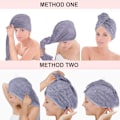 Miniatyrbillede 4 af 4: Mikrofiber Håndklæde Wrap Sæt - Anti Frizz