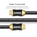 Pikkukuva 3 / 5: 2M HDMI-kaapeli 8K- 4K ammattikäyttöön 2.1 3D Full HD nopea Ethernetin kautta 48Gb/s, Audio ja video Dynamic HDR