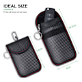 Miniatyrbild 4 av 5: Signal Blocking Faraday Pouch Bag, Set of 2 Rfid Signal Blocking Pouches for Car Key, Carbon Fiber Anti Rfid Protection Case