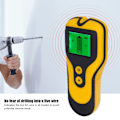 Miniatyrbillede 6 af 8: 3 i 1 Vægscanner Finder Multifunktionel Bærbar LCD Digital Vægstift Metal Træ Stud Detektor Gul