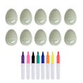 Miniatyrbilde 1 av 5: Påske Luminous Plast Egg Blanke Påske Egg med Fargepenner for Kunstig Egg DIY Maling og Dekorering