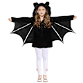 Miniatyrbillede 1 af 5: Børne Fleece Bat Kostume Børne Fuzzy Flying Bat Kostume