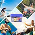 Miniatyrbild 5 av 5: 2-pack transparenta vattentäta påsar med justerbar vattentät väska, IP68 vattentät telefonväska, vattentät midjeväska för strand, vattensporter, simning,