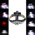 Miniatyrbild 3 av 5: Starkt ljus fiske pannlampa LED+COB utomhus vattentät ficklampa