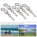 Miniatyrbild 7 av 7: Metall American Type SubLine Clip Fiskehake Swivel Snabbkontakt Liten Fiskeutrustning (svart 6#)