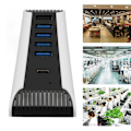 Miniatyrbild 1 av 8: 5-ports USB höghastighets expansionshub 4x USB 2.0 1x USB snabbladdningsport 1x USB C Plug and Play USB-hub för PS5