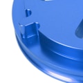 Miniatyrbillede 5 af 8: 1 Par 1/4 Tommer NAB Hub Optisk Aksel Adapter Aluminium Poleret Base Spol til Spol Båndåbner til Studer ReVox til DENON Blå